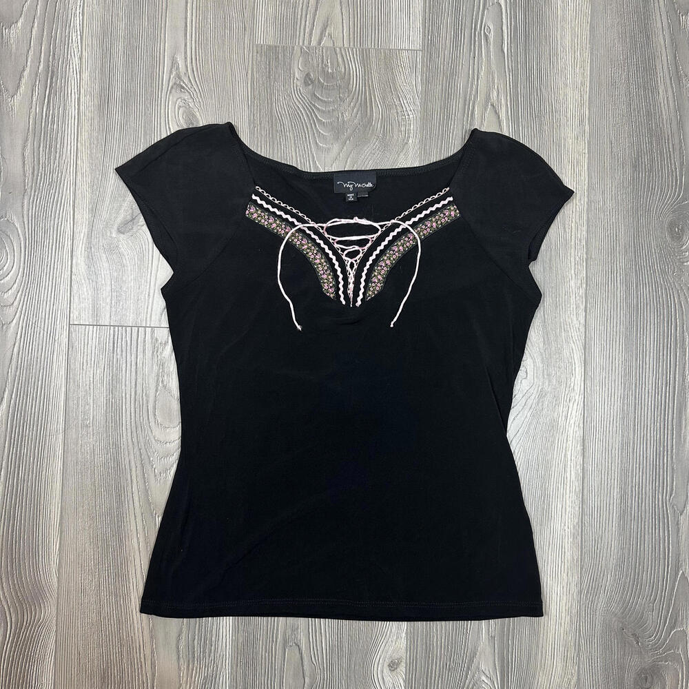 My Michelle Black & Pink Feminine Festival‎ Women's Blouse